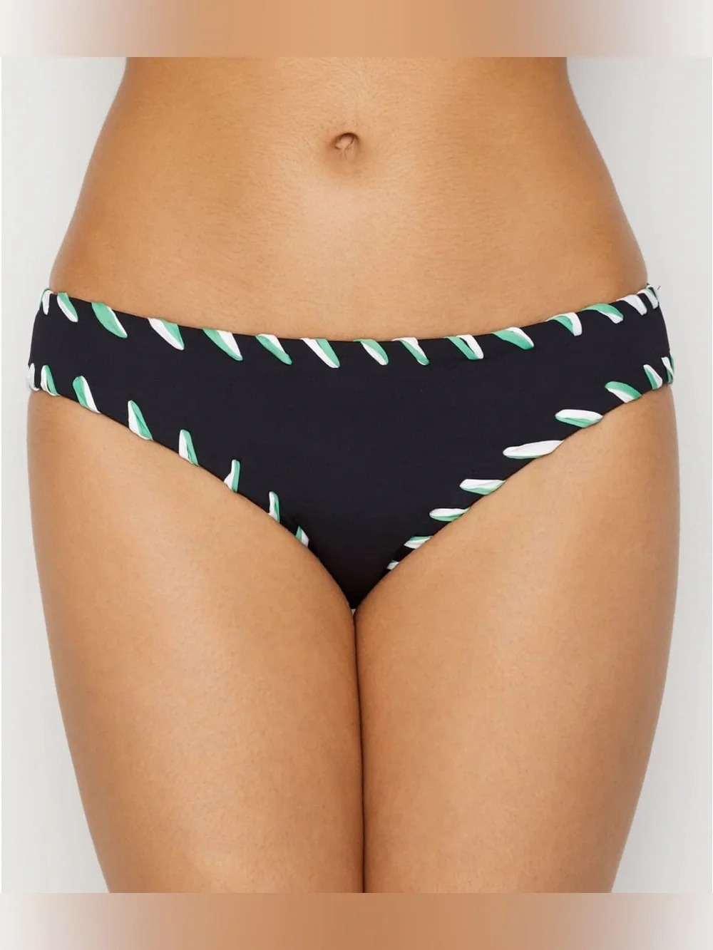 NWT Becca Camille Reversible American Fit Bikini Bottom Size Medium Black Pink